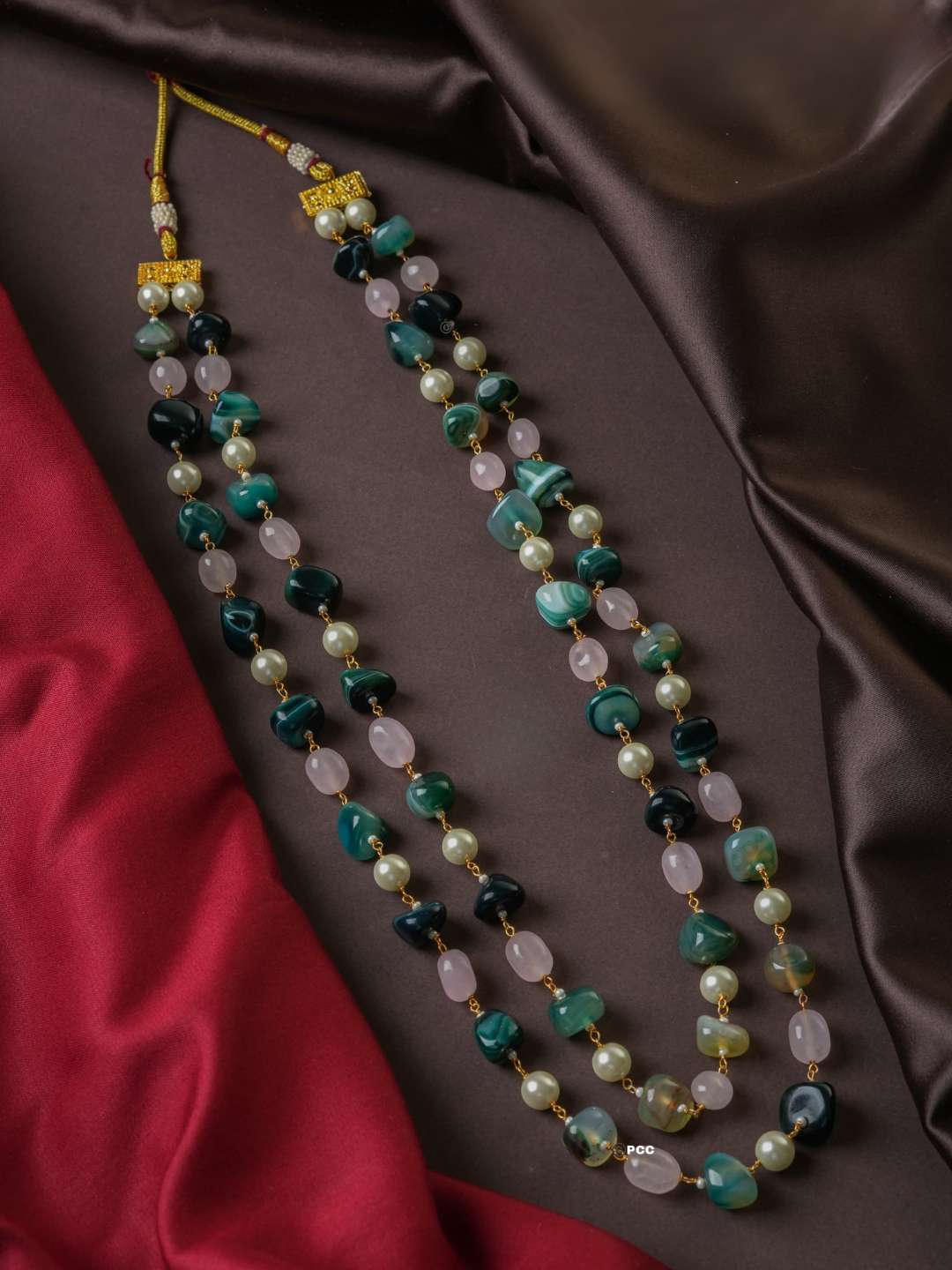 Ishhaara Pearl And Semiprecious Stone Studded Mala