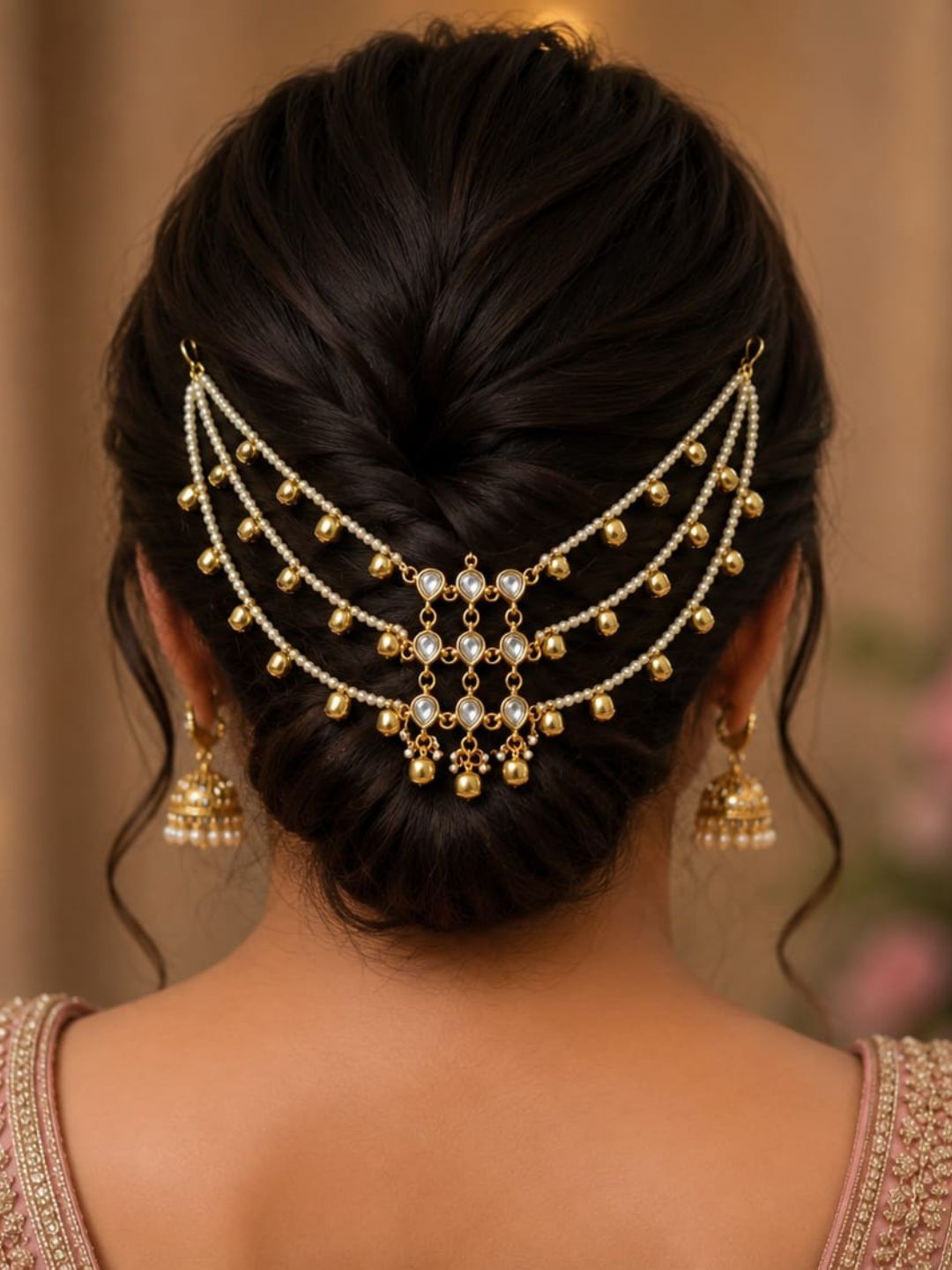 Ishhaara Pearl Beaded Hair Accessory