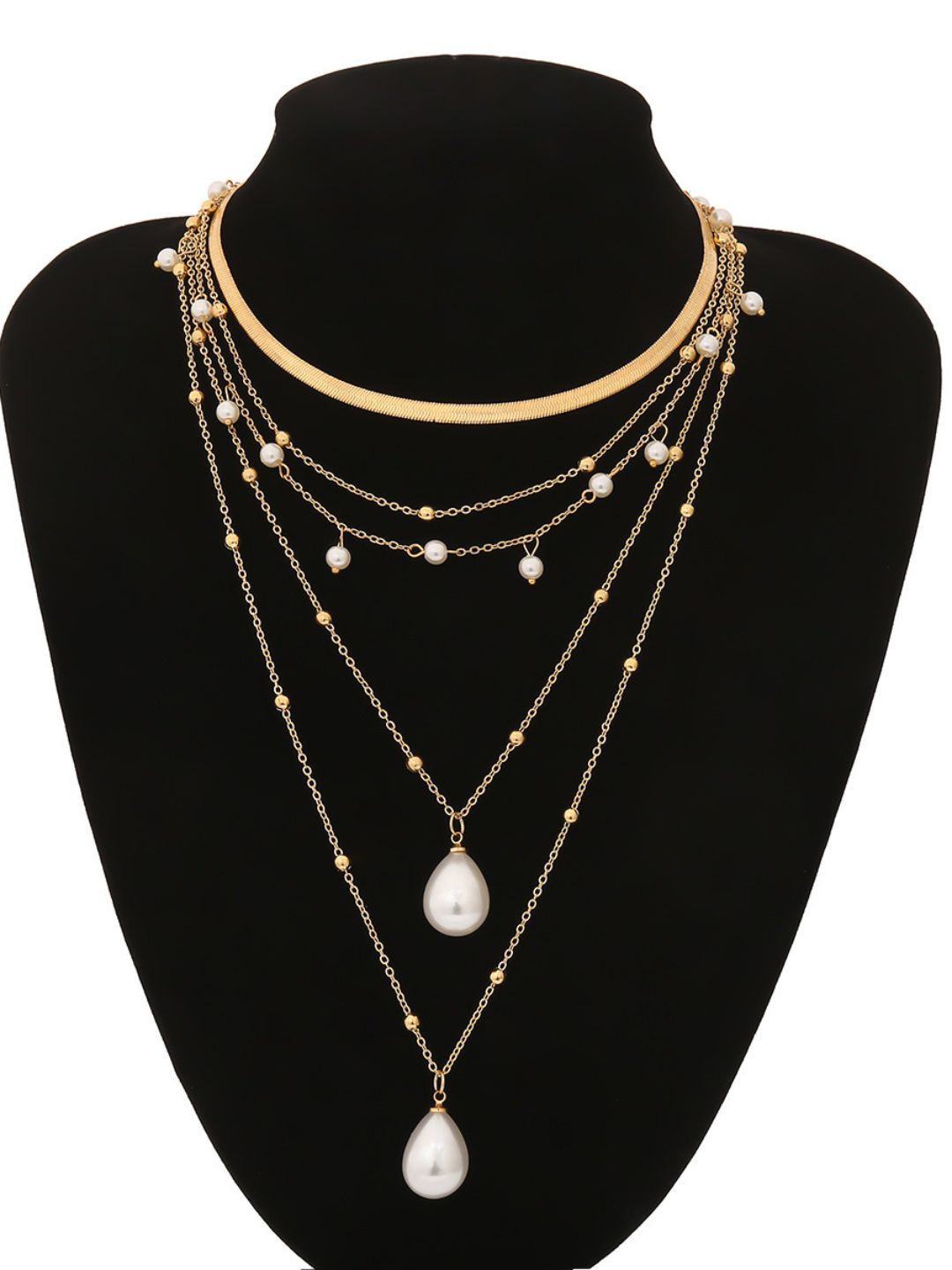 Ishhaara Pearl Beaded Multi Layered Necklace