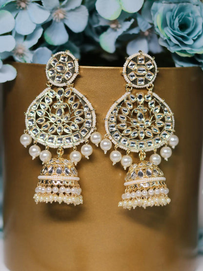 Ishhaara Pearl Drop Jhumka Earrings