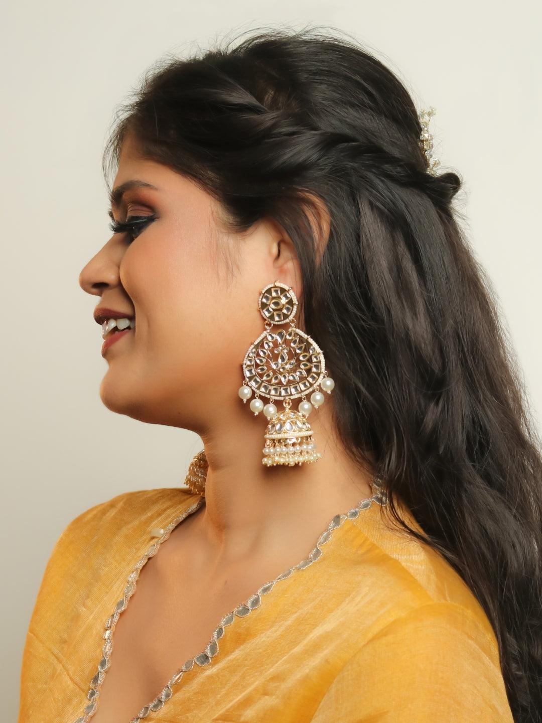 Ishhaara Pearl Drop Jhumka Earrings