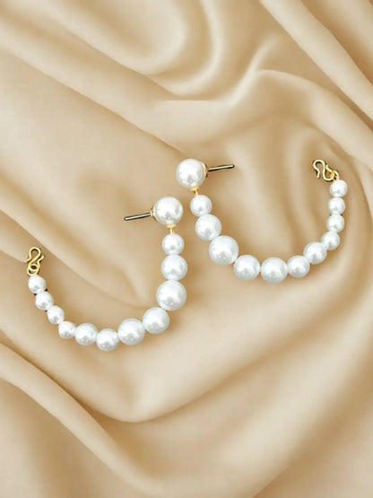 Ishhaara Pearl Ear Chain Earring