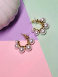 Ishhaara Pearl Hoop Earring - Gold