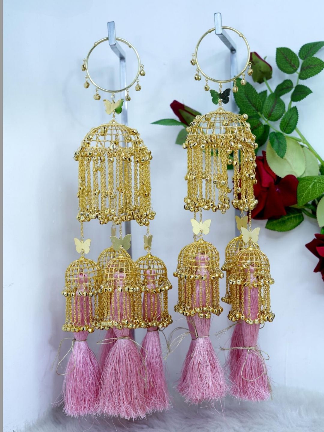 Ishhaara Pearl Kaleera With Pink Tassel Attached