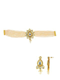 Ishhaara Pearl Kundan Choker Necklace Set