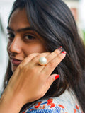 Ishhaara Pearl Ring White