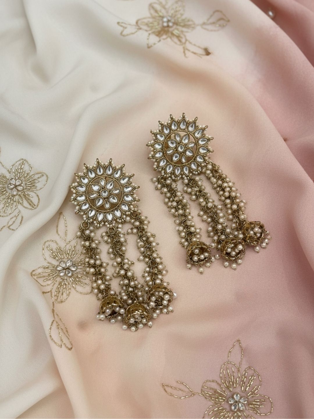 Ishhaara Pearl Tassels Mini Jhumki Earrings