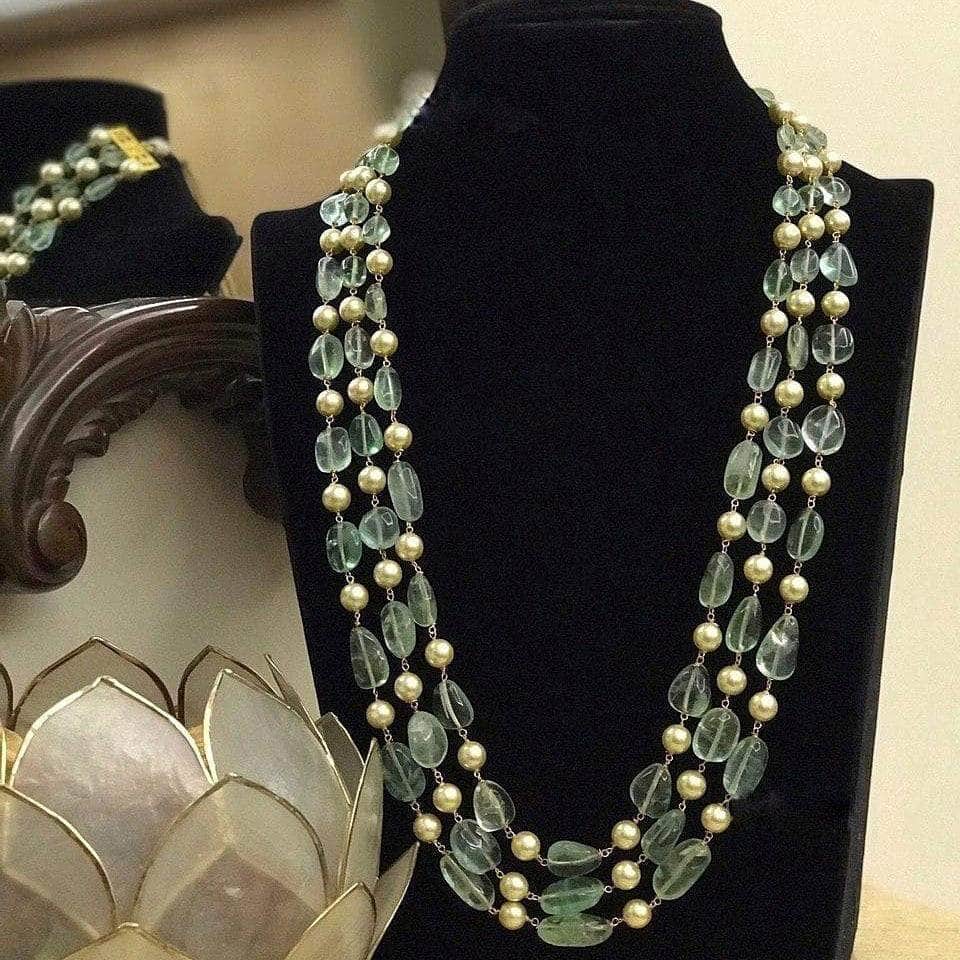 Ishhaara Pearls And Fluoride Necklace