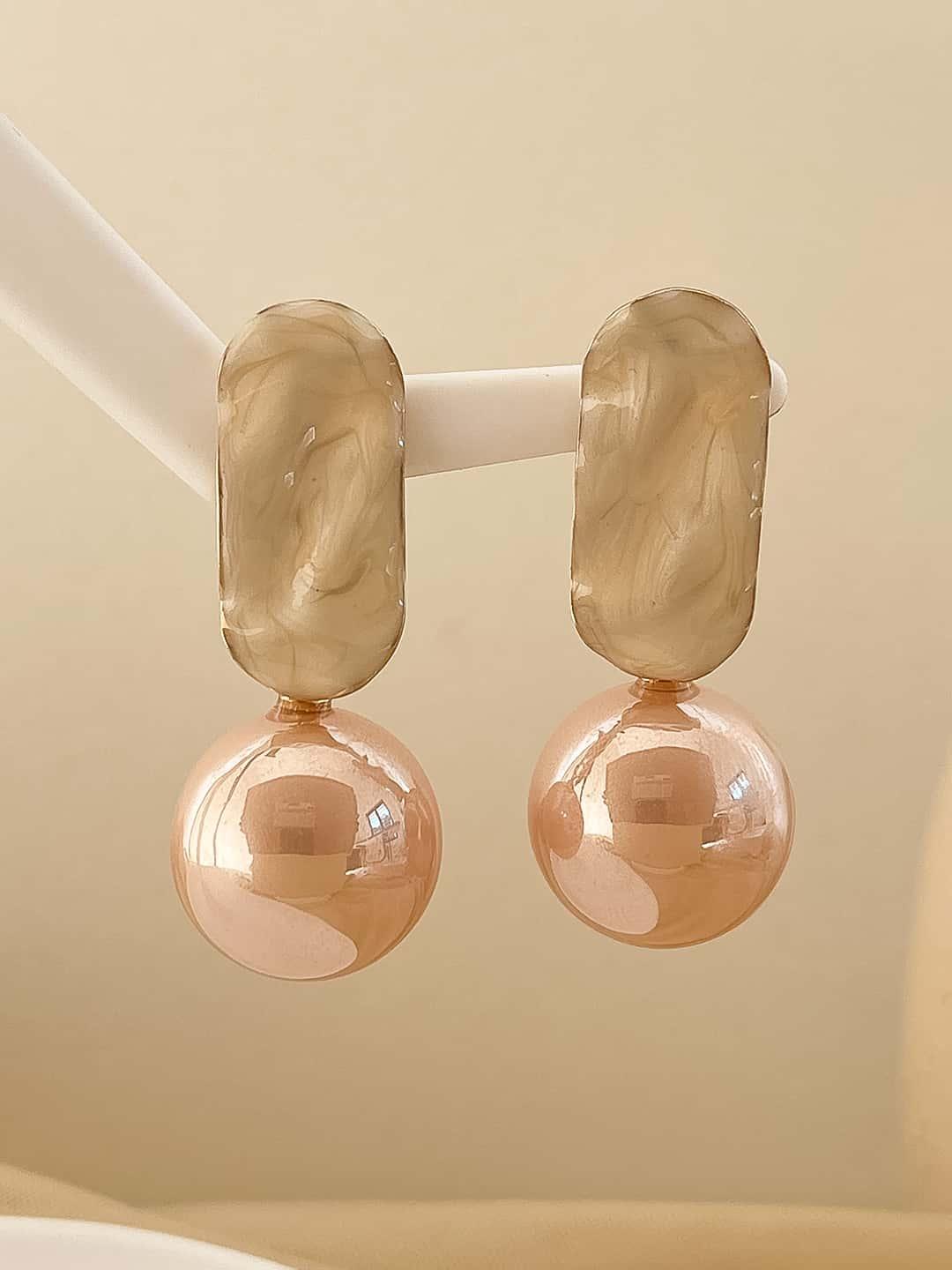 Ishhaara  Premium Metal Ball Earrings