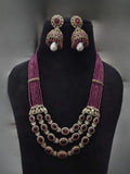 Ishhaara Pink Classic Multi Layered Pearl Mala