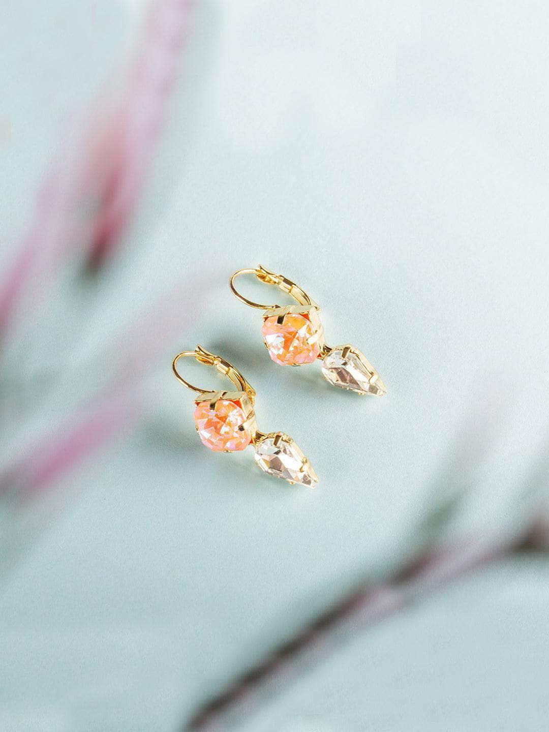 Ishhaara Crystal Bullet Earrings Pink