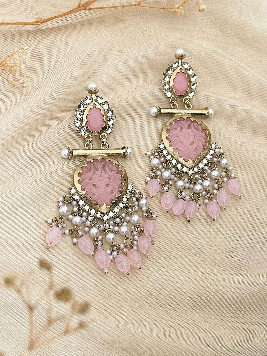 Ishhaara Cutwork Chandbali Earrings