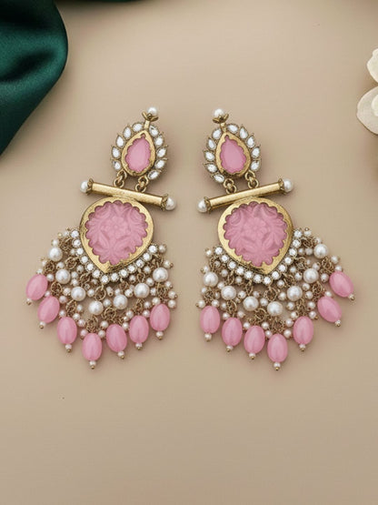 Ishhaara Cutwork Chandbali Earrings