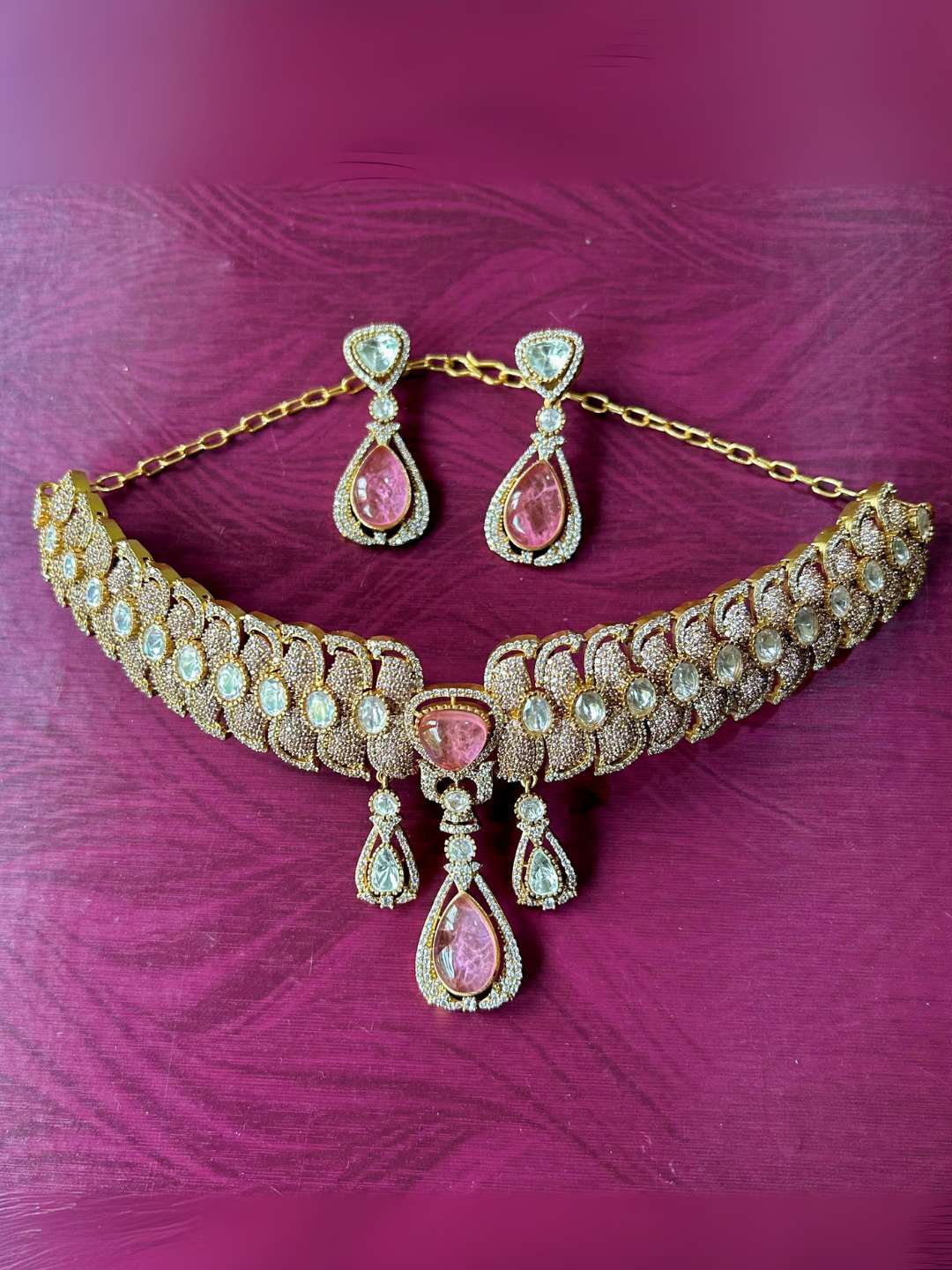 Ishhaara Designer Doublet Necklace With Earings