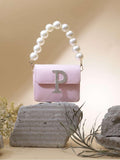 Ishhaara Pink Designer New Initial Clutch Bag