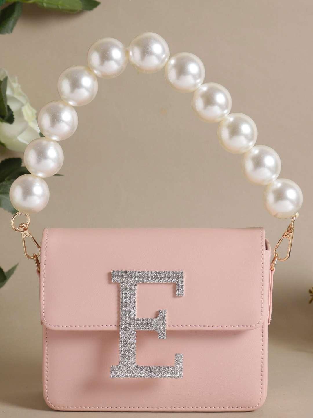 Ishhaara Pink Designer New Initial Clutch Bag