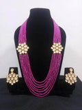 Ishhaara Pink Double Side Patch Necklace