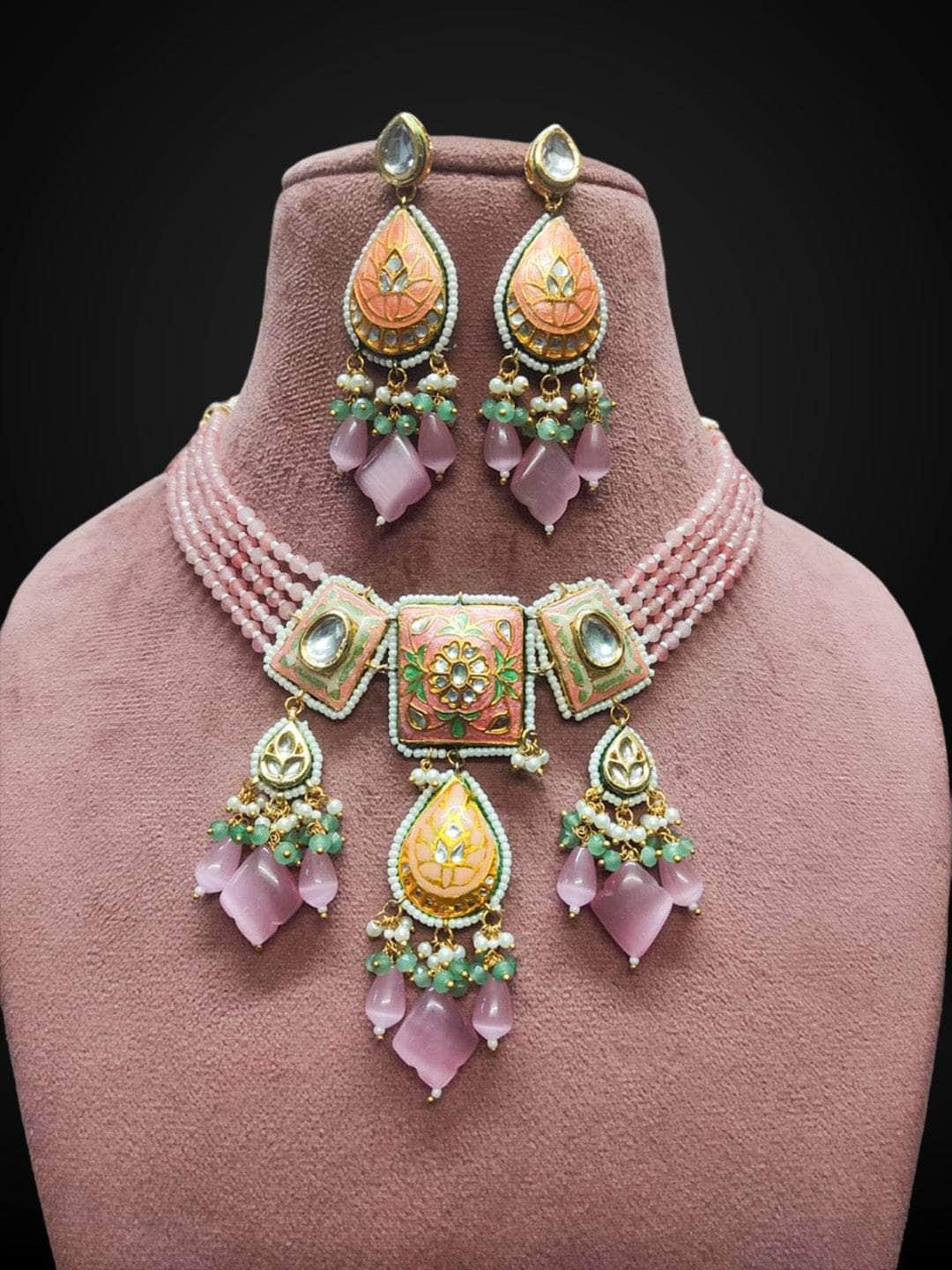 Ishhaara Drop Shaped Polki Kundan Choker