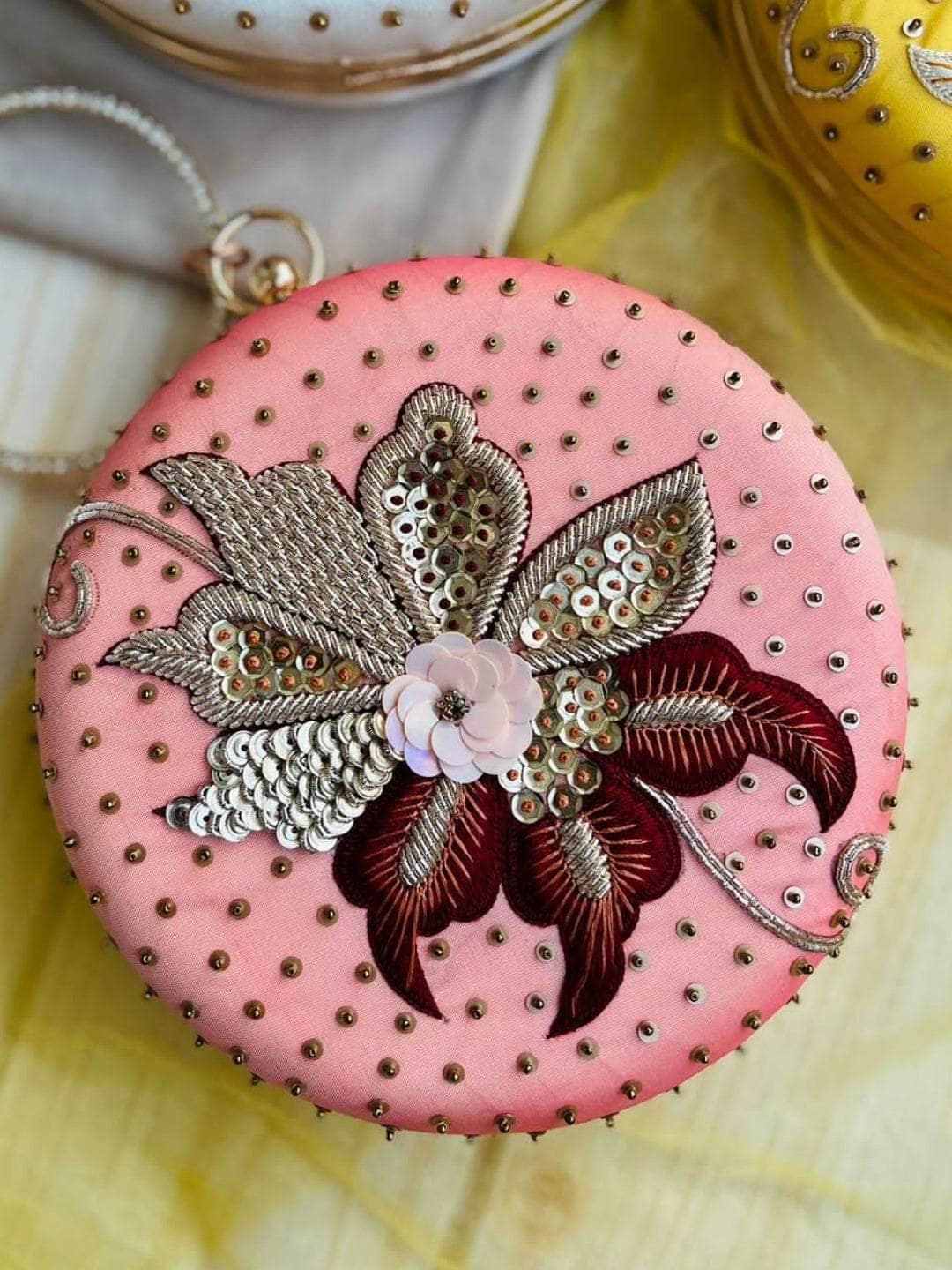 Ishhaara Embroidered Round Clutch