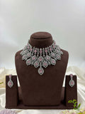 Ishhaara Pink Esha Cz Choker Necklace Set
