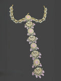 Ishhaara Pink Gold Plated Kundan Studded Traditional Choti