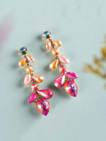 Ishhaara Pink Gradient Drop Earrings - Pinkvilla