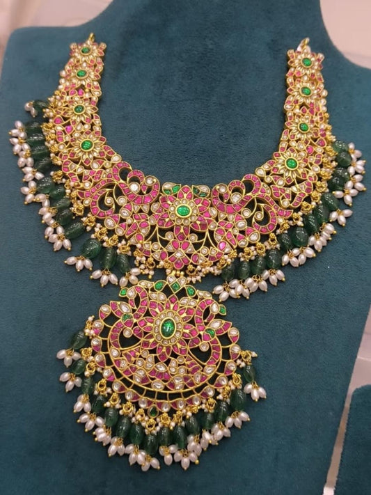 Ishhaara Temple Bridal Pendant Necklace
