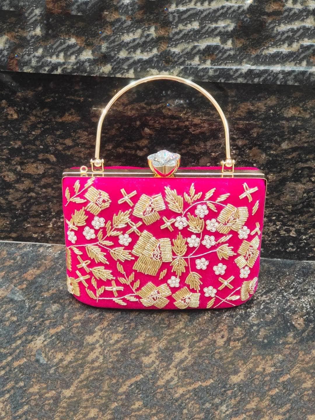 Ishhaara Hand Embroidery Box Clutch