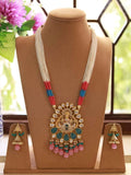 Ishhaara Pink Handmade Kundan Meenakari Traditional Rajasthani Necklace