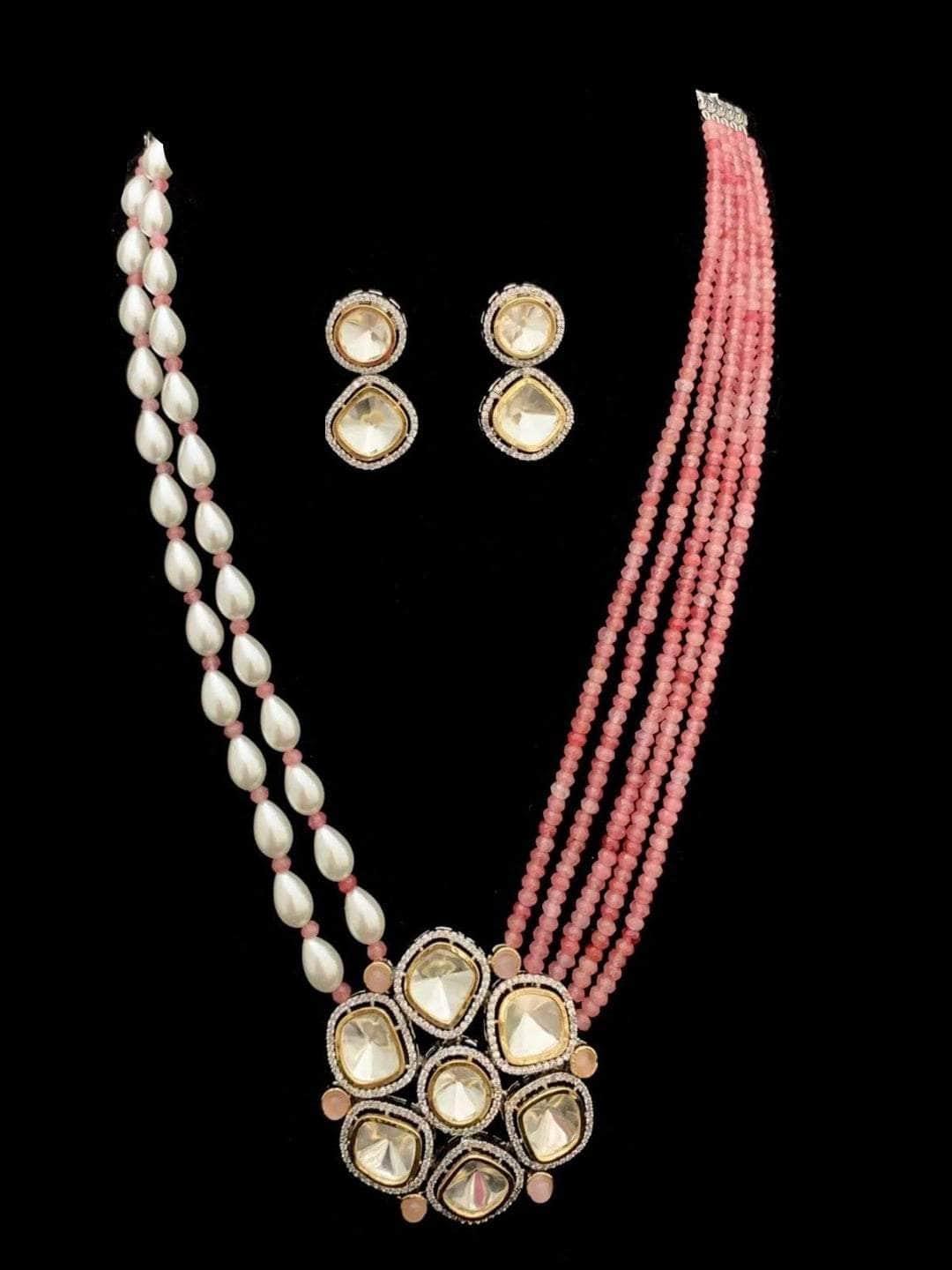 Ishhaara Pink Infinity Bead Chain