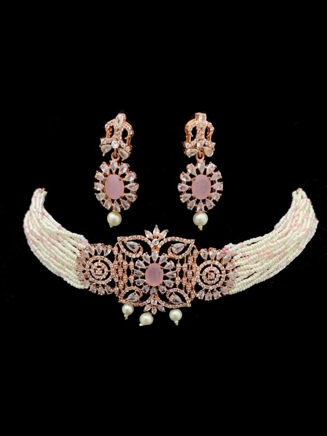 Ishhaara Intricate Rose Gold Choker