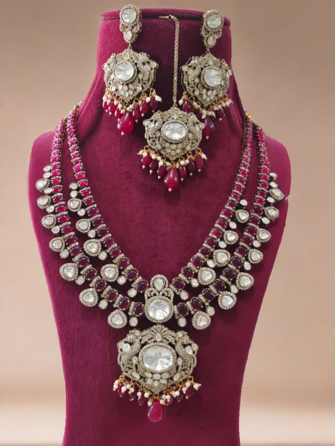 Ishhaara Isha Ambani Inspired Long Emerald Necklace