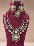 Ishhaara Pink Isha Ambani Inspired Long Emerald Necklace