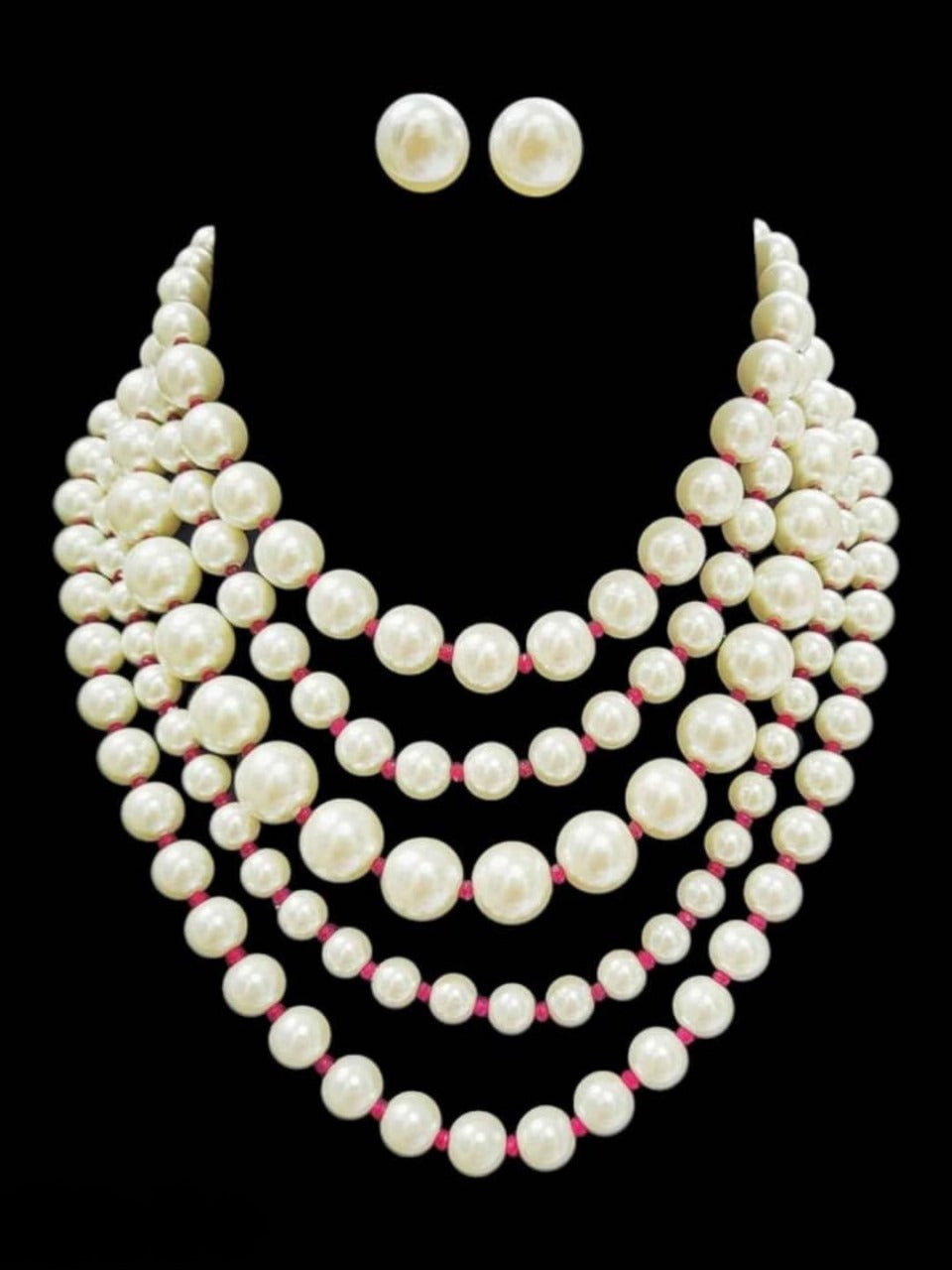 Ishhaara Pink Kareena Kapoor Inspired Pearl Layered Necklace