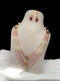 Ishhaara Pink Kundan Beads Necklace