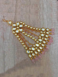 Ishhaara Pink Kundan Gold Chain Jummer