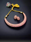 Ishhaara Kundan Hasli Meena Necklace Set