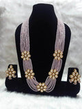 Ishhaara Pink Kundan Layered Motif Necklace