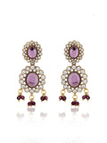 Ishhaara Pink Kundan Pearl Necklace Set