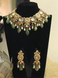 Ishhaara Pink Kundan With Meena Design Necklace Set