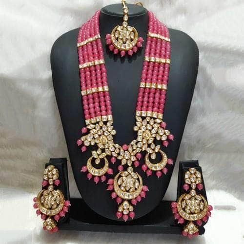 Ishhaara Long 3 Chandbali Rani Haar Necklace Set