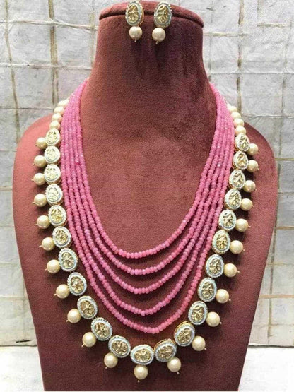 Ishhaara Long Onyx Kundan Necklace