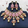 Ishhaara Meena Kundan Drop Necklace