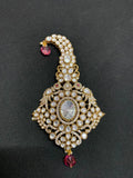 Ishhaara Pink Moissanite Polki Kalangi