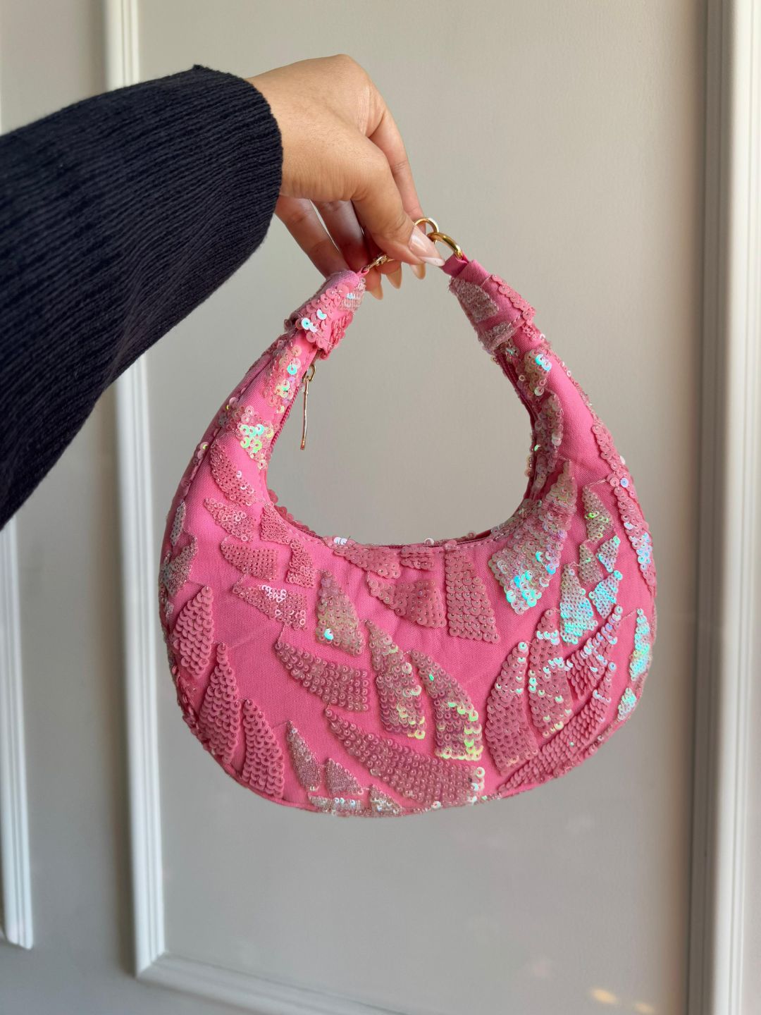 Ishhaara Pink Moon Bags In Designer Fabric