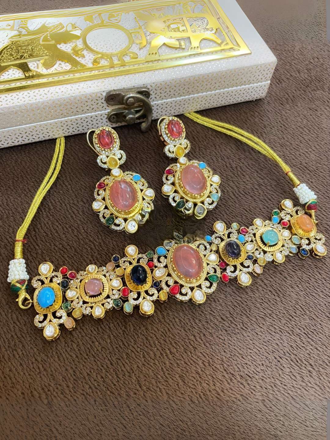 Ishhaara Pink Multicoloured Indowestern Designer Set