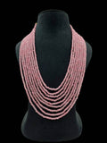 Ishhaara Pink Multilayered Beads Necklace