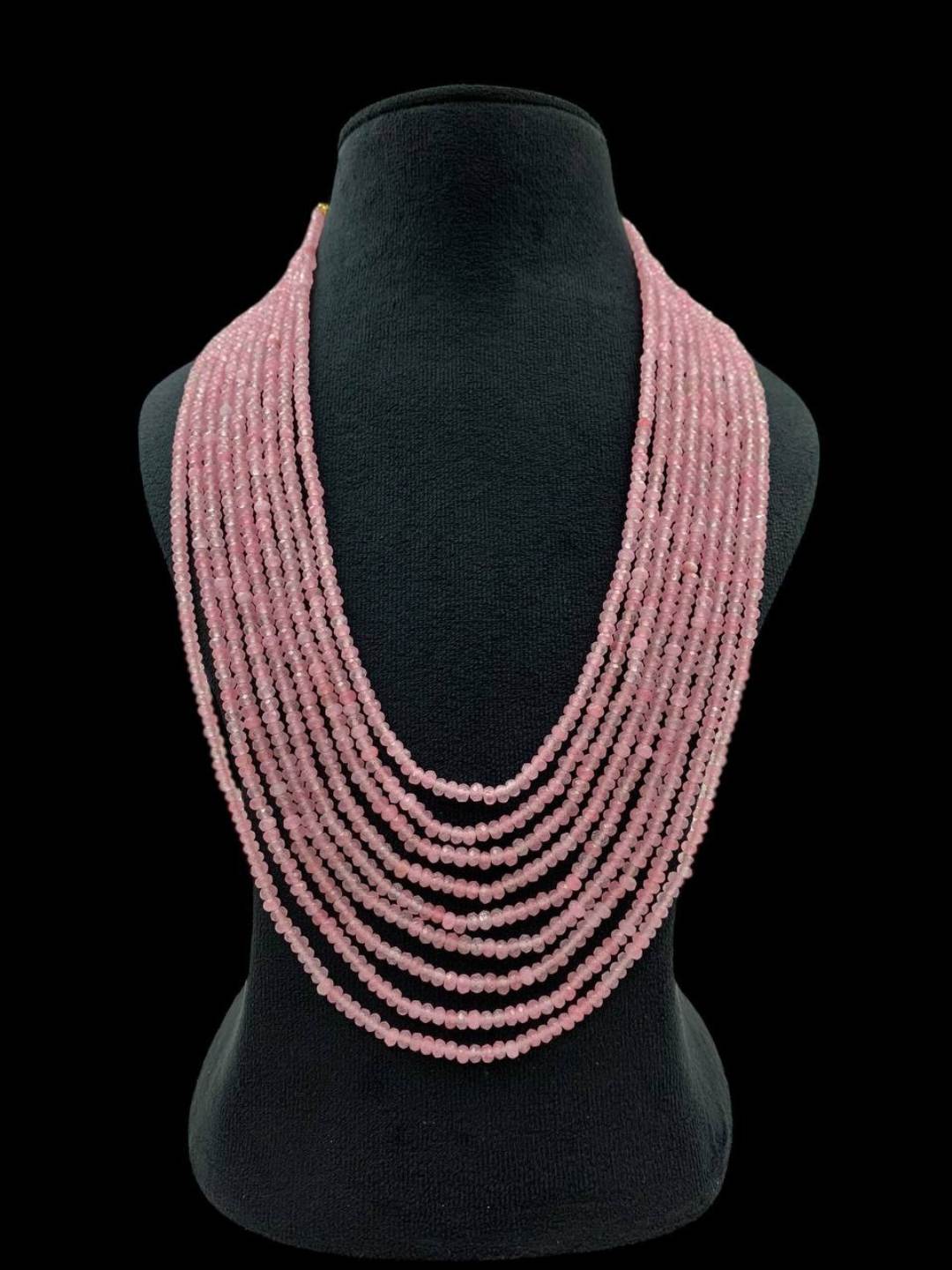 Ishhaara Pink Multilayered Beads Necklace