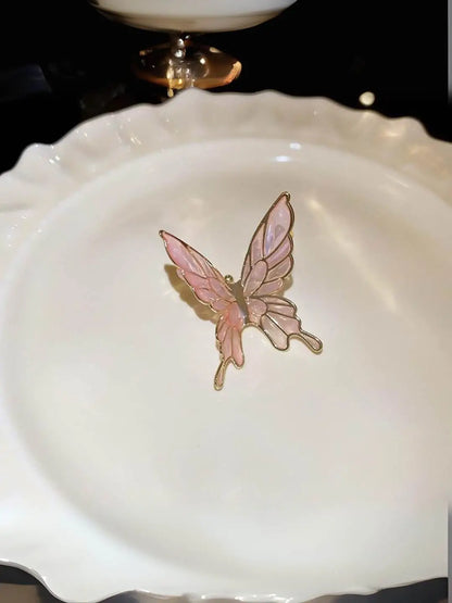 Ishhaara Pink One Side Butterfly Ear Cuff