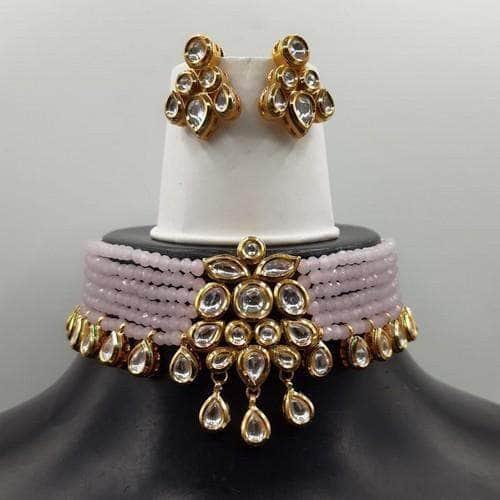 Ishhaara Onex Kundan Choker Necklace Set With Drops